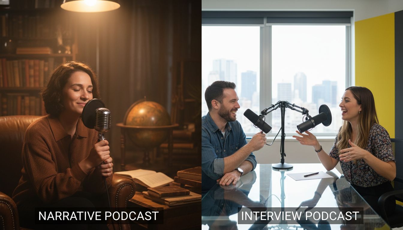 Narrative vs. Interview Podcast: Which Format Gets More Listeners?