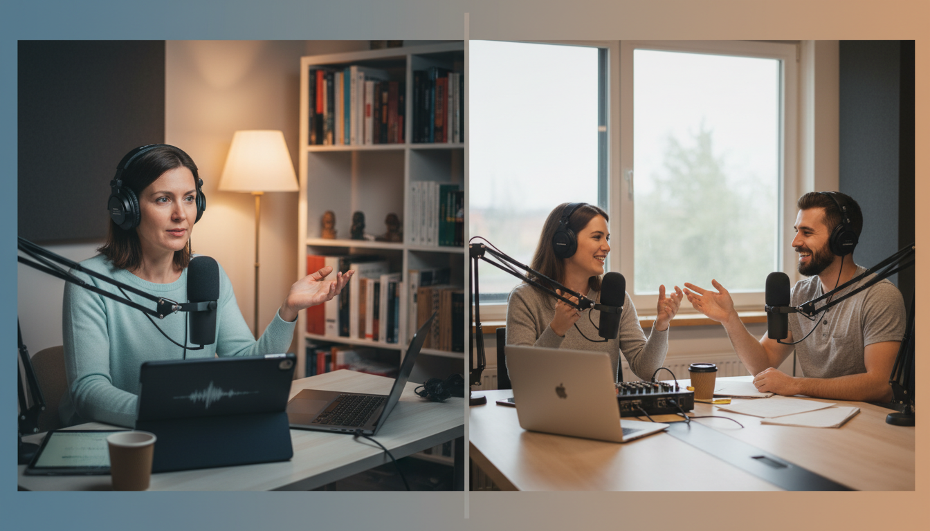 Solo Podcast vs. Co-Host Format: Which One Should You Choose?